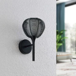 Lucande Tetira Käfig-Wandlampe, Schwarz -Heimbeleuchtung 9920005 2