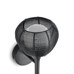 Lucande Tetira Käfig-Wandlampe, Schwarz -Heimbeleuchtung 9920005 6