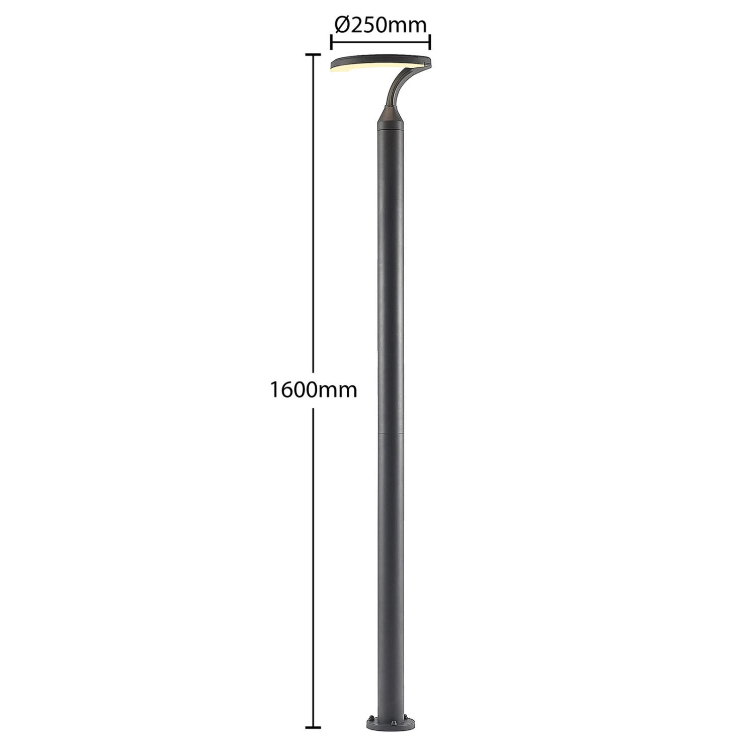 Lindby Keily LED-Mastleuchte, Halbkreis 6 Lindby Keily LED-Mastleuchte, Halbkreis – Bild 4