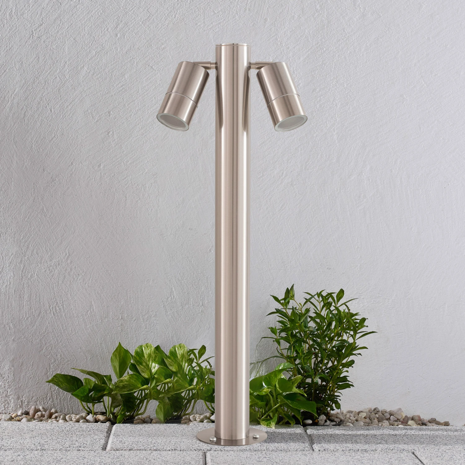 Lindby Myan Wegeleuchte, V4A, Zweiflammig 4 Lindby Myan Wegeleuchte, V4A, Zweiflammig – Bild 2