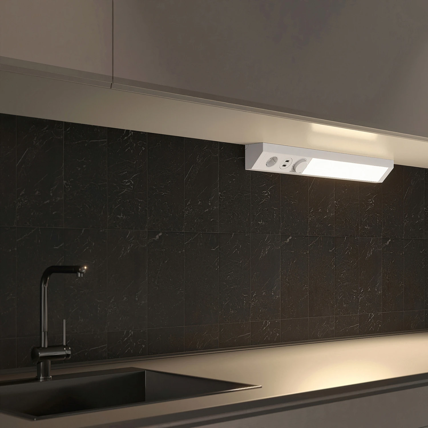 Arcchio Turim LED-Unterbaulampe, CCT, USB, Weiß 4 Arcchio Turim LED-Unterbaulampe, CCT, USB, Weiß – Bild 2