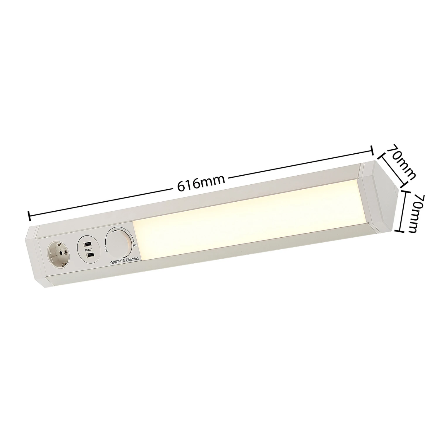 Arcchio Turim LED-Unterbaulampe, CCT, USB, Weiß 7 Arcchio Turim LED-Unterbaulampe, CCT, USB, Weiß – Bild 5