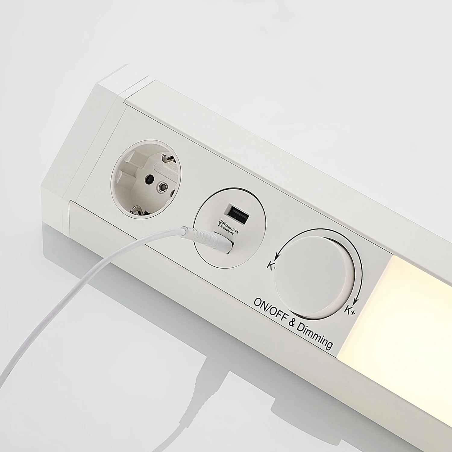 Arcchio Turim LED-Unterbaulampe, CCT, USB, Weiß 8 Arcchio Turim LED-Unterbaulampe, CCT, USB, Weiß – Bild 6