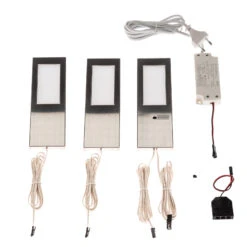 Prios Rikela LED-Unterbauleuchte Edelstahl 3 Stück -Heimbeleuchtung 9934122 2