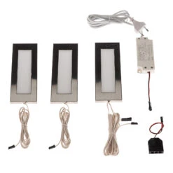 Prios Juska LED-Unterbauleuchte Edelstahl 3 Stück 12 Prios Juska LED-Unterbauleuchte Edelstahl 3 Stück -Heimbeleuchtung 9934124 2