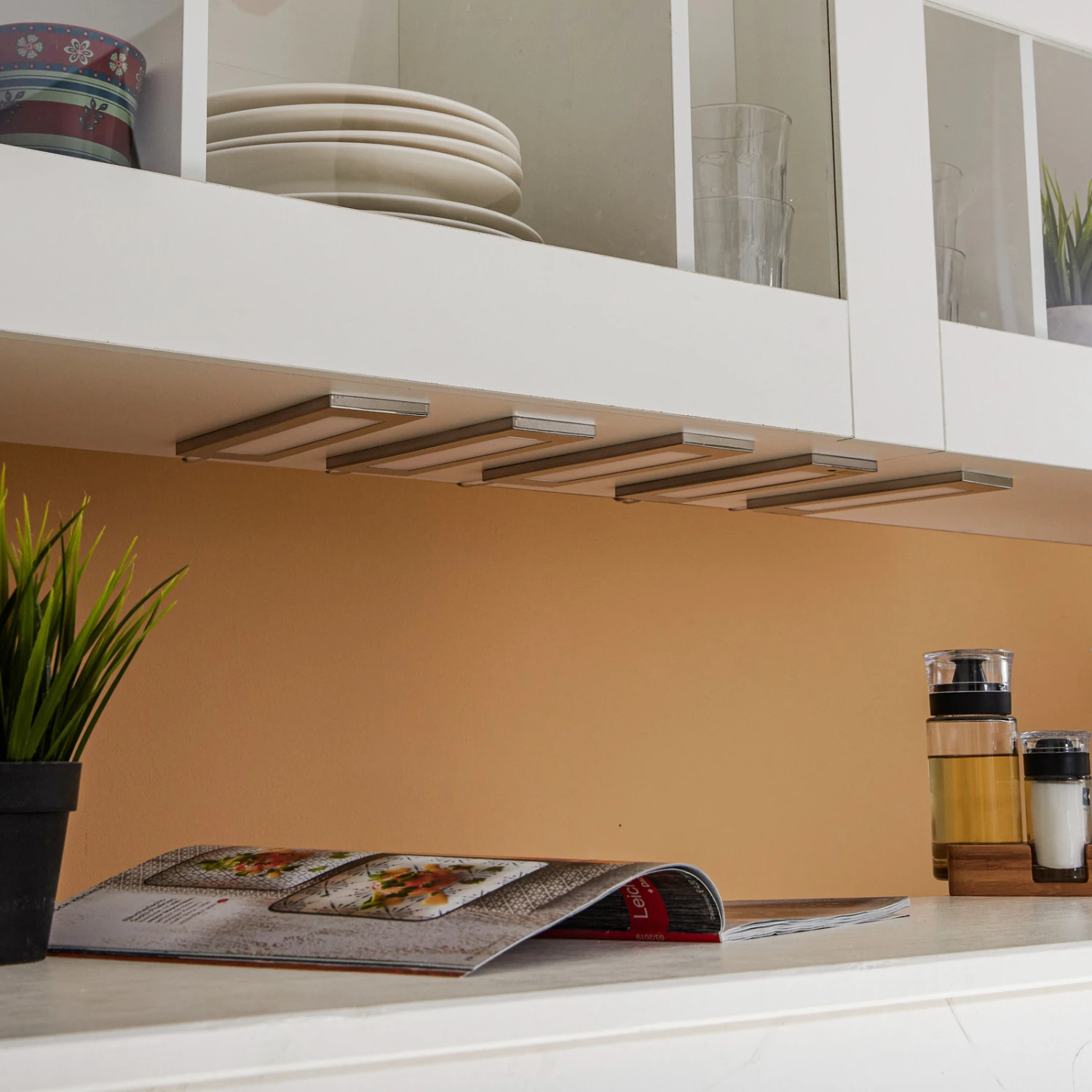 Prios Juska LED-Unterbauleuchte Edelstahl 5 Stück 4 Prios Juska LED-Unterbauleuchte Edelstahl 5 Stück – Bild 2