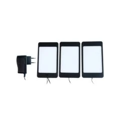 Lindby Svela LED-Unterbauleuchte, 3er-Set, Schwarz