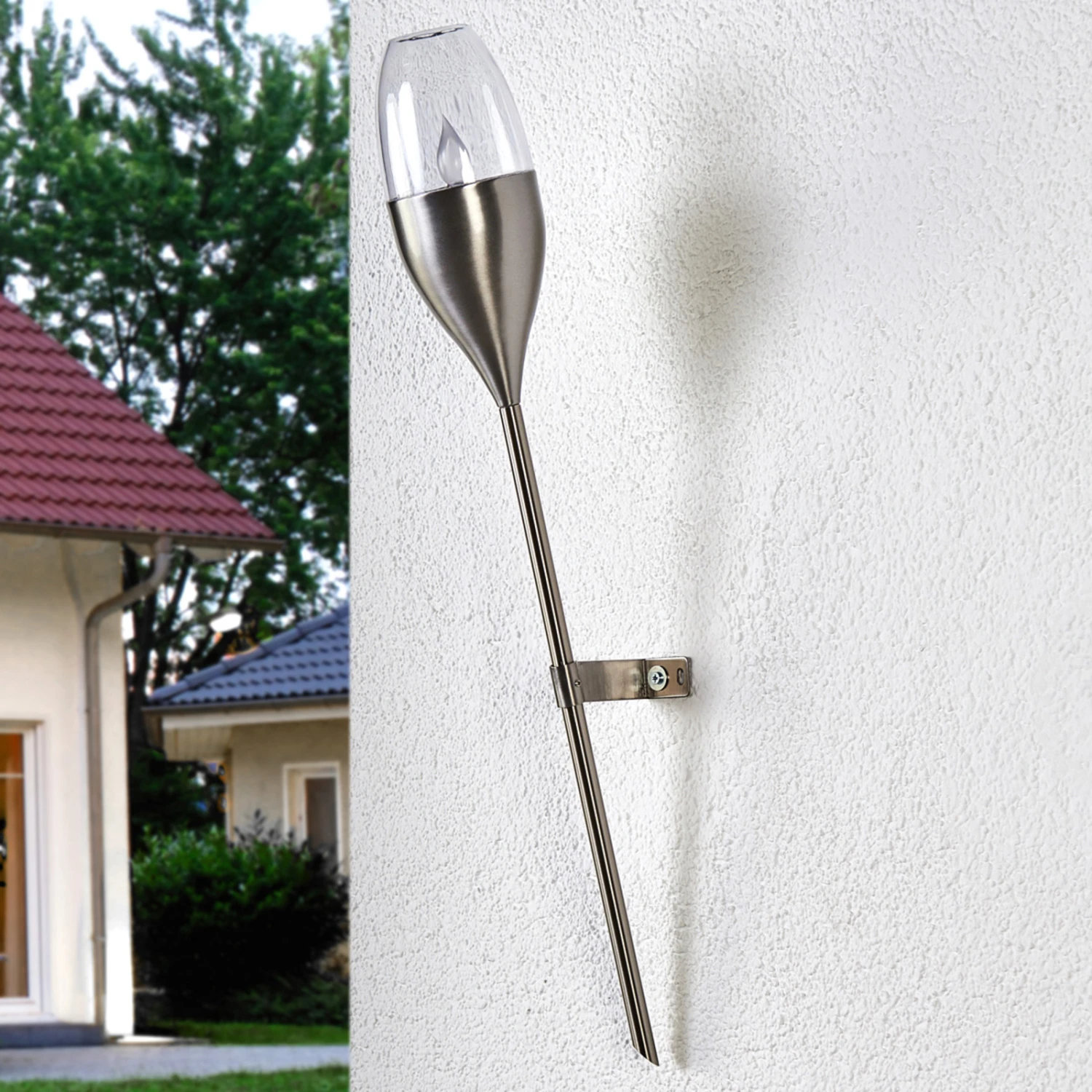 Solarwandleuchte Jari Mit Flackernder LED 4 Solarwandleuchte Jari Mit Flackernder LED – Bild 2