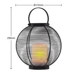 Lindby Mairuna LED-Solar-Laterne, Schwarz, 30,8 Cm 14 Lindby Mairuna LED-Solar-Laterne, Schwarz, 30,8 Cm -Heimbeleuchtung 9945544 3