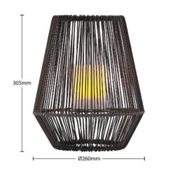 Lindby Kaati LED-Solar-Laterne, Rattanoptik, 26 Cm 14 Lindby Kaati LED-Solar-Laterne, Rattanoptik, 26 Cm -Heimbeleuchtung 9945545 3