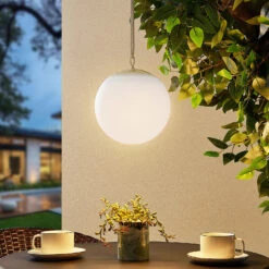 Lindby Dieka LED-Solar-Hängelampe, Kugel, RGBW 13 Lindby Dieka LED-Solar-Hängelampe, Kugel, RGBW -Heimbeleuchtung 9945547 2