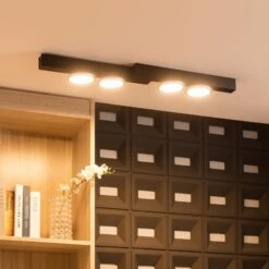 Lucande Kellino Deckenleuchte, 4-flammig, Schwarz