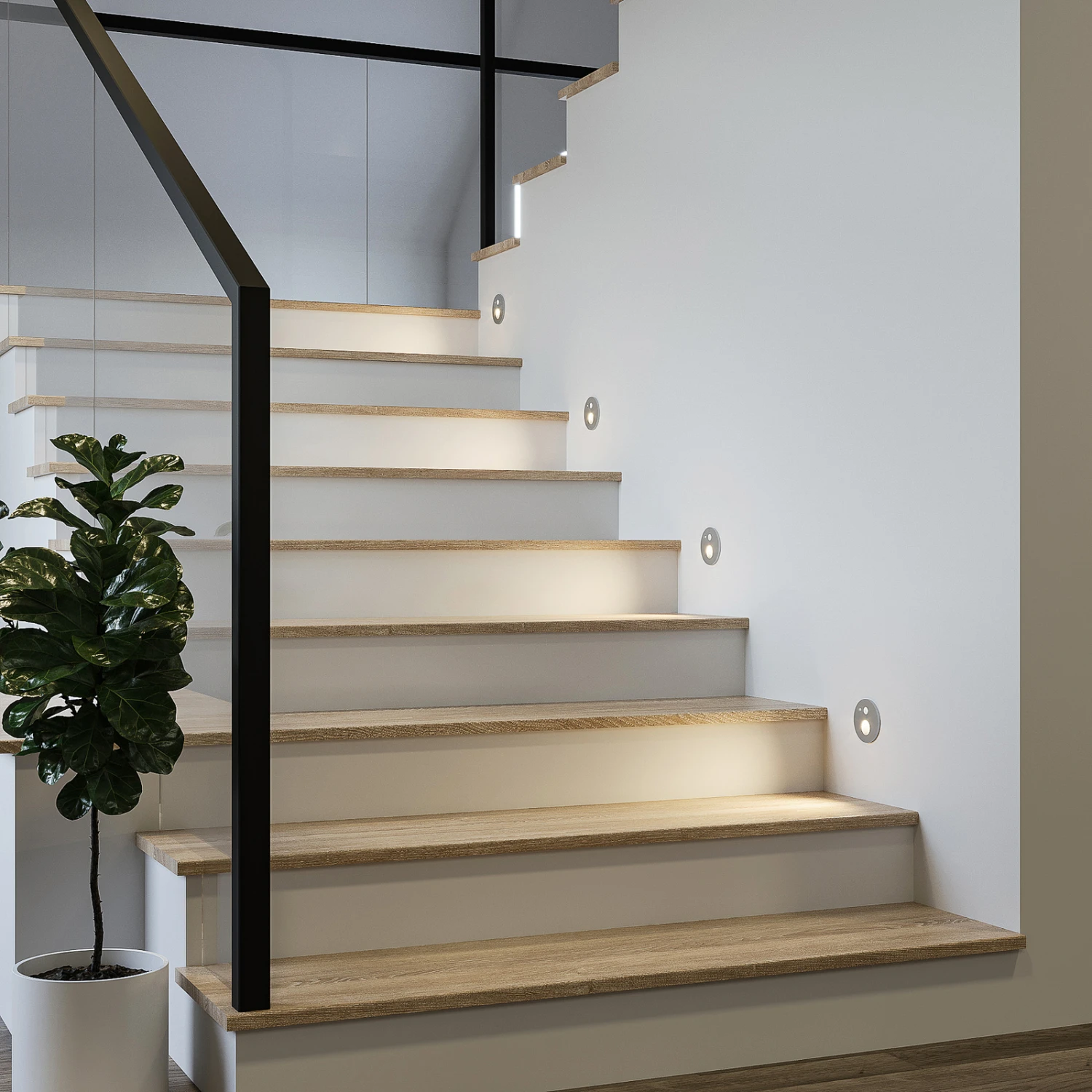 Arcchio Neru LED-Einbaulampe, Sensor, Rund, Silber 4 Arcchio Neru LED-Einbaulampe, Sensor, Rund, Silber – Bild 2