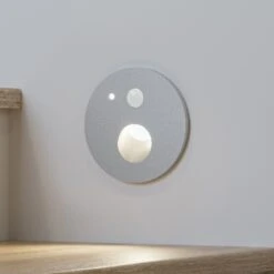 Arcchio Neru LED-Einbaulampe, Sensor, Rund, Silber