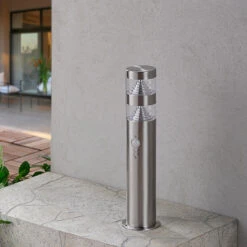 Bewegungsmelder-LED-Sockelleuchte Lanea, Edelstahl -Heimbeleuchtung 9988008 2